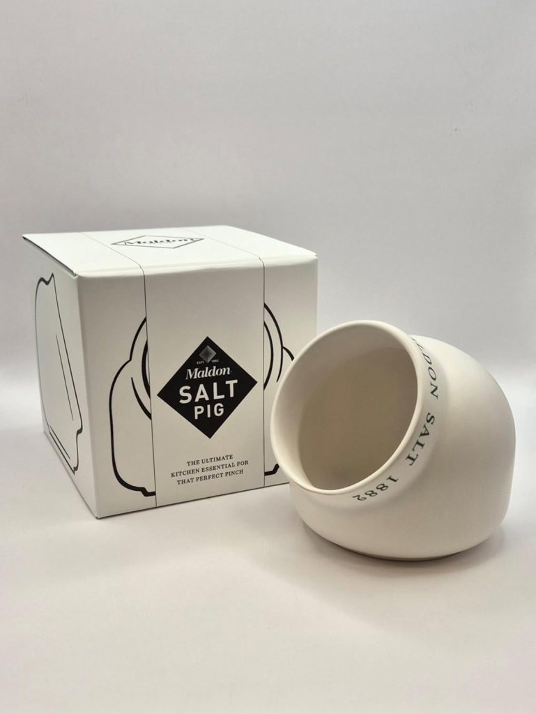 Maldon Salt Pig, ceramic, in cream/off-white. Box included.