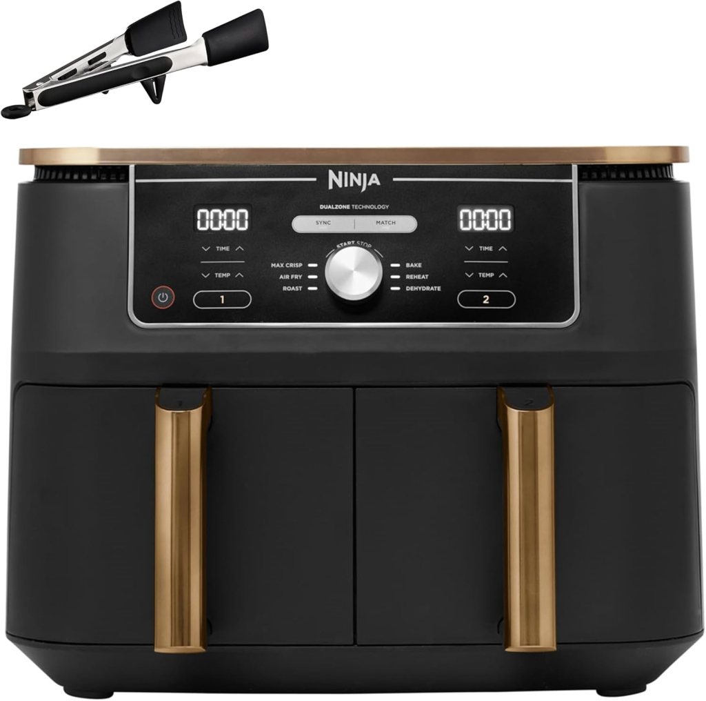 Ninja Foodi MAX Dual Zone Air Fryer in black and copper